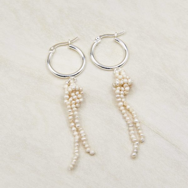 Vintage inspired pearl hoop earrings by Love Lunamei