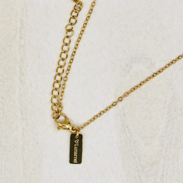 Lotus connection pendant necklace with rose quartz and aventurine