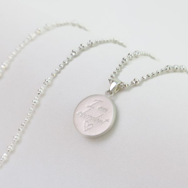 Abundance Necklace Silver Inscription