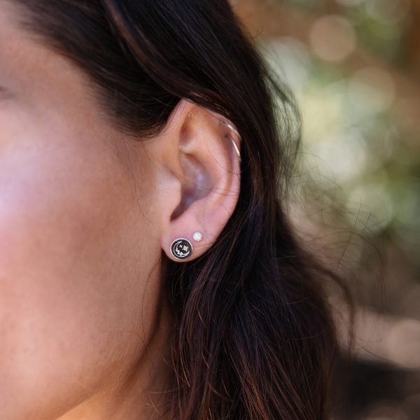 Astral Stud Earrings Silver