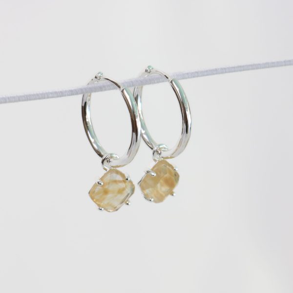 Aura Earrings with Herkimer Silver