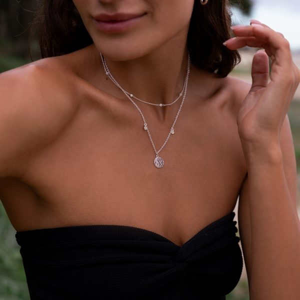 Ayla Necklace Silver and Elara Necklace Silver