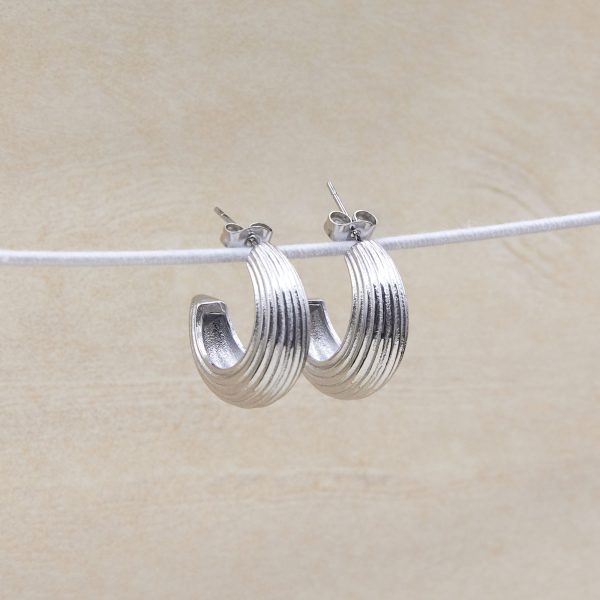 chunky hoop earrings stainless steel. Tarnish Free