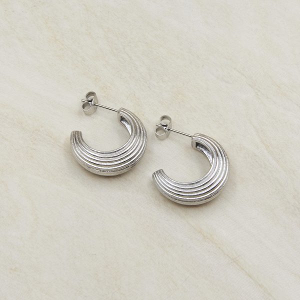 bold stainless steel hoop earrings Love Lunamei