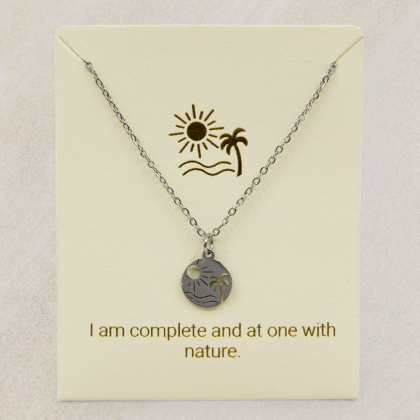Palm Tree and Ocean Necklace