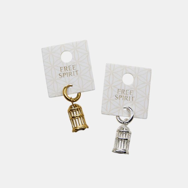 Gold and Silver bird cage charms
