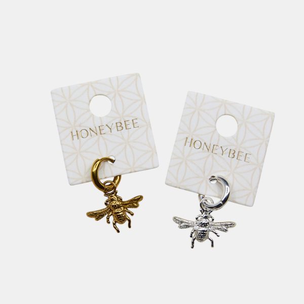 Gold and Silver honeybee charms