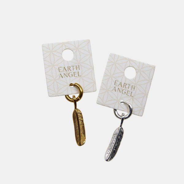 Gold and Silver feather charm