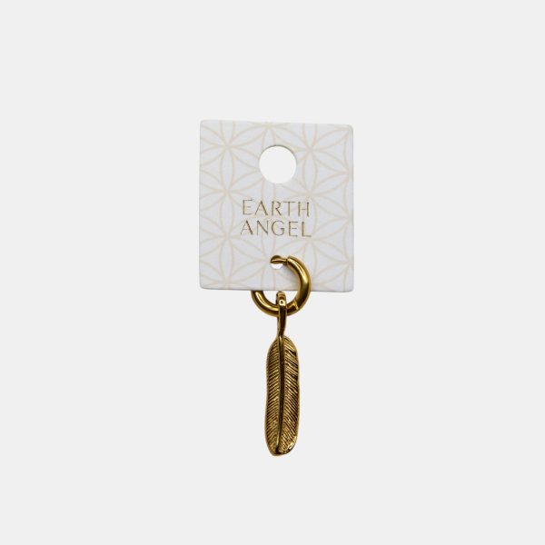 18k Gold plated feather charm