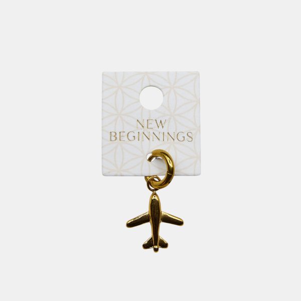 18k Gold plated plane charm