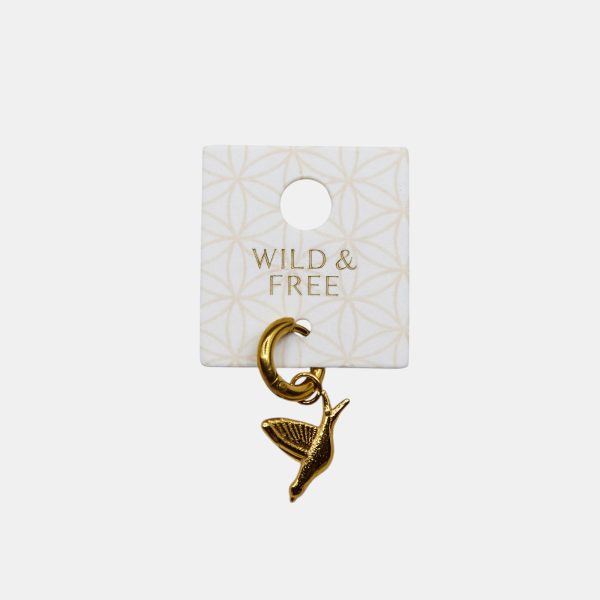 18k Gold plated bird charm