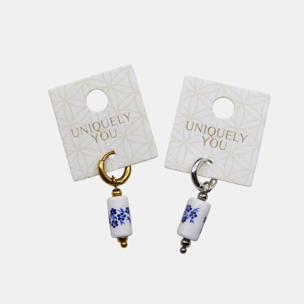 Gold and Silver glass bead charm