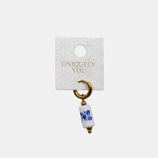 18k Gold plated glass bead charm