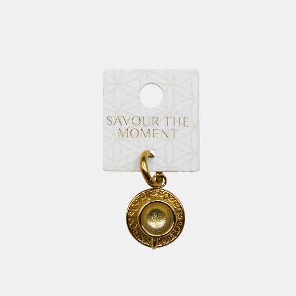 18k Gold plated plate charm