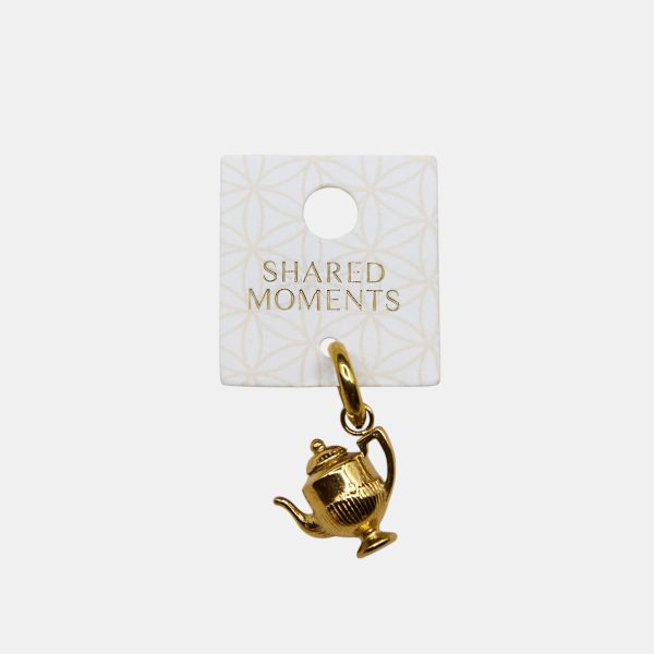 18k Gold plated teapot charm