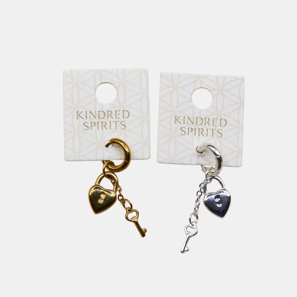 Gold and Silver lock and key charm