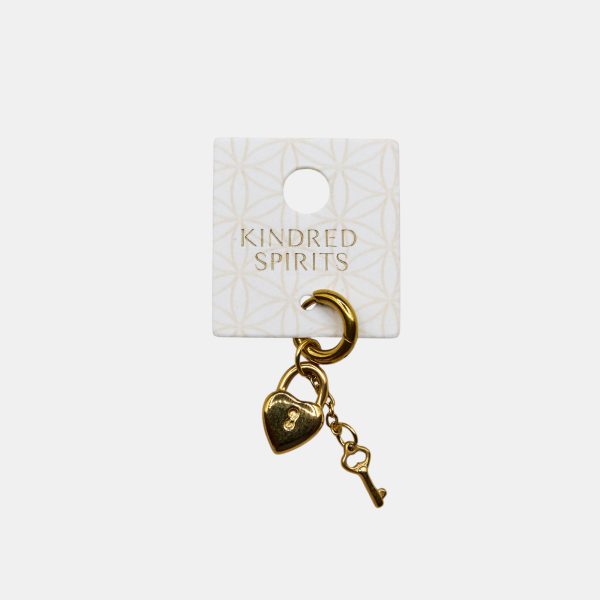 18k Gold plated lock and key charm