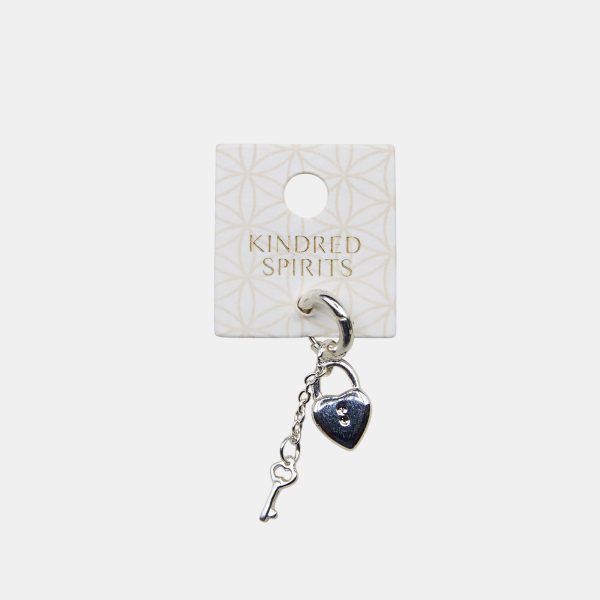 Sterling silver lock and key charm