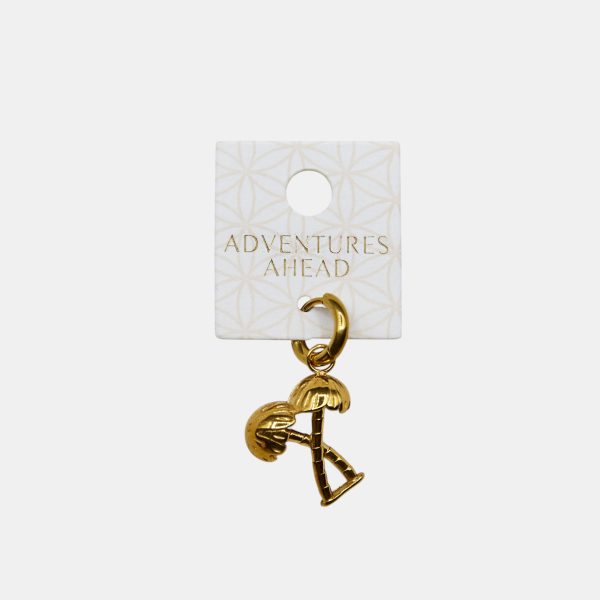 18k Gold plated palm tree charm