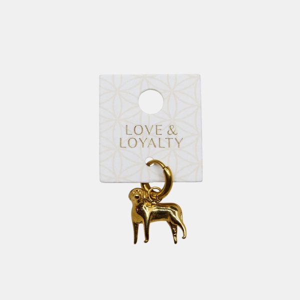 18k Gold plated dog charm