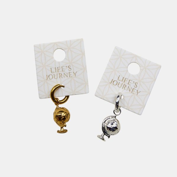 Gold and Silver globe charms