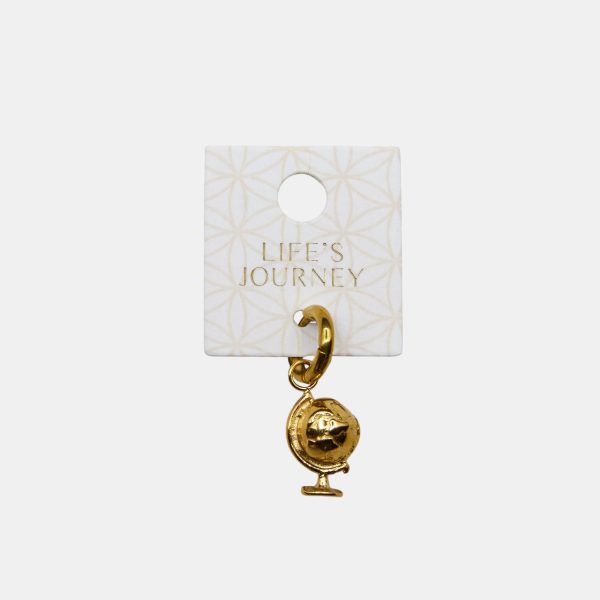 18k gold plated globe charm