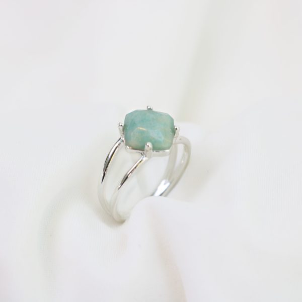 Calming Ring with Greenline Jasper Silver