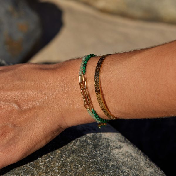 Daystar Cuff in Gold with Mei Bracelets