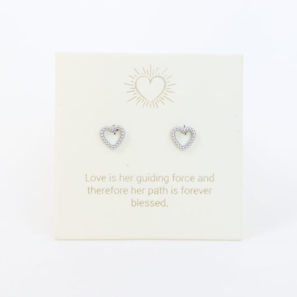 Dot Hearts Earrings Silver