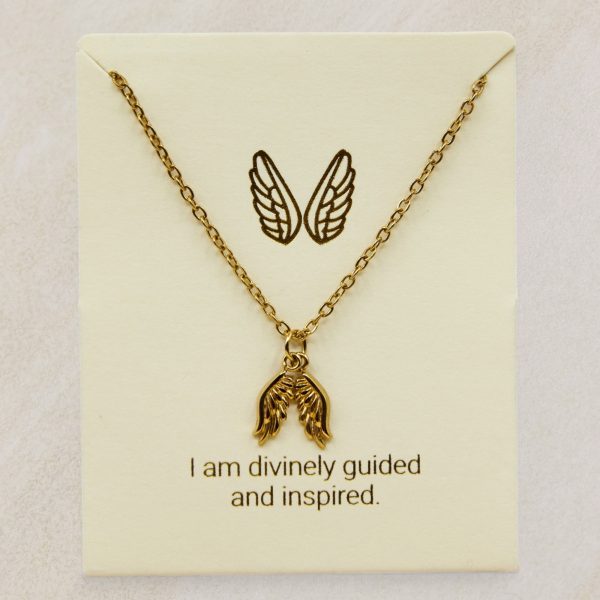 Tarnish free Angel wings necklace
