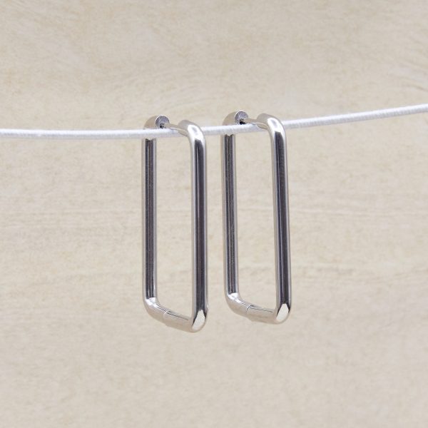 modern stainless steel hoop earrings Love Lunamei