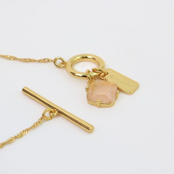 Healing Bracelet with Rose Quartz Gold