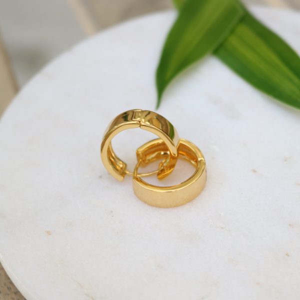 Chunky gold hoop earrings