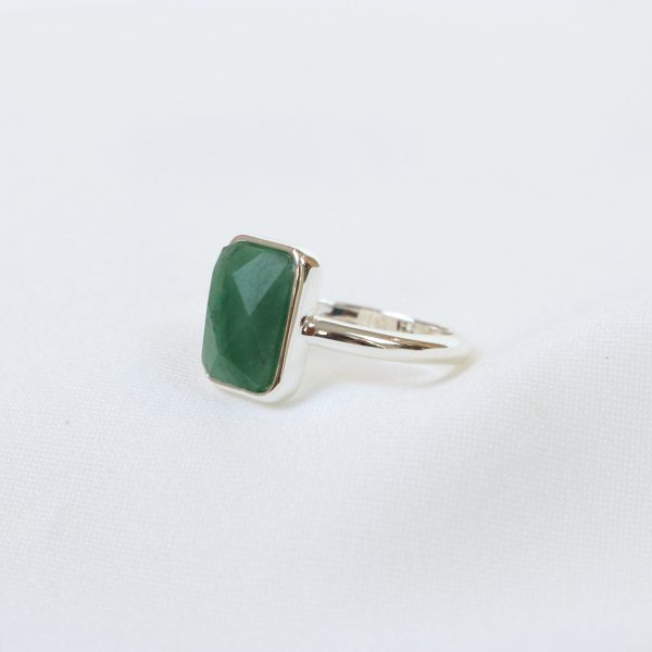 Jade Ring Silver