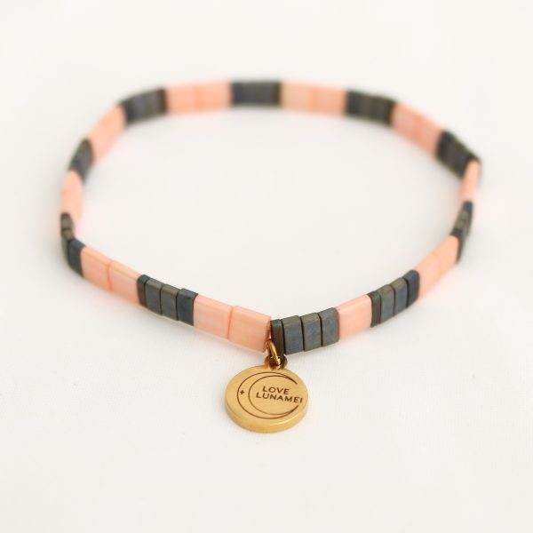 NEW Love Bracelet Pink and Charcoal