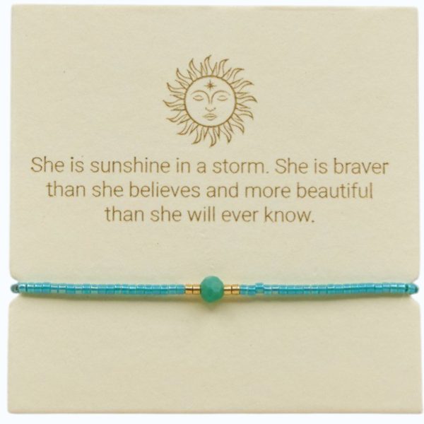 Mint and Gold adjustable bracelet