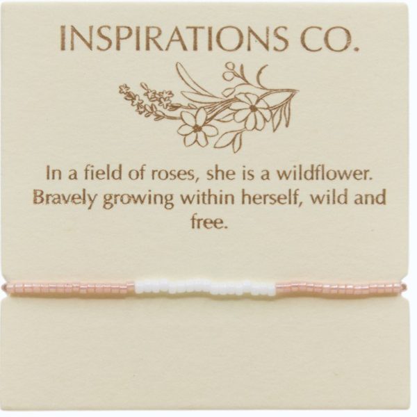 Pink and White adjustable bracelet