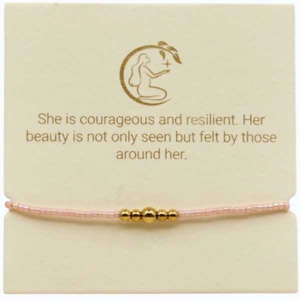 Pink and Gold adjustable bracelet