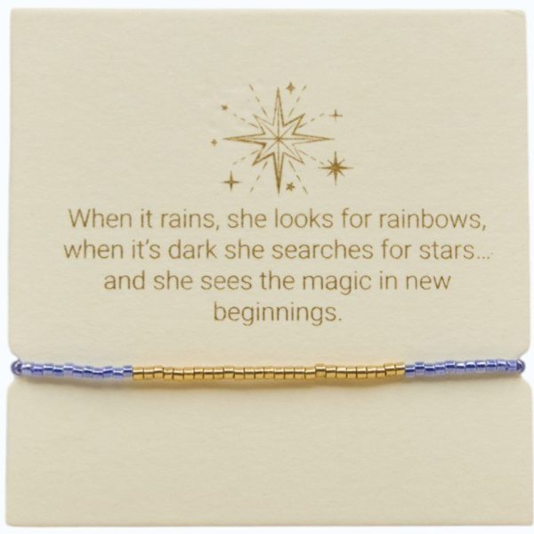 Crystal Blue and Gold adjustable bracelet