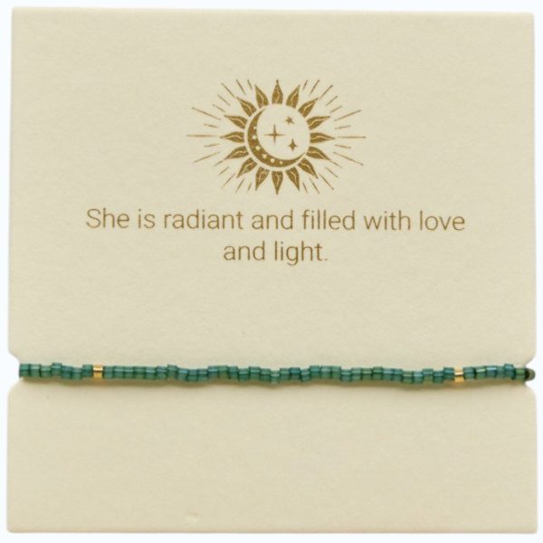 Green and Gold adjustable bracelet