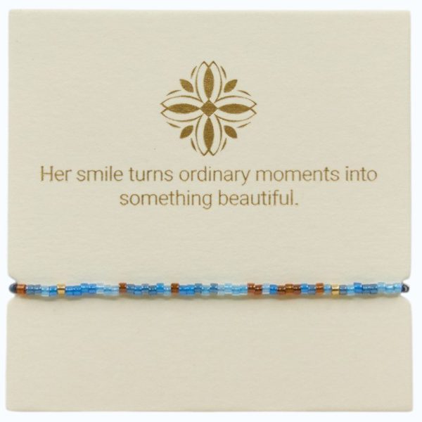Multi coloured blue adjustable bracelet