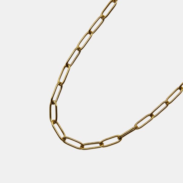 Paperclip charm Necklace Gold