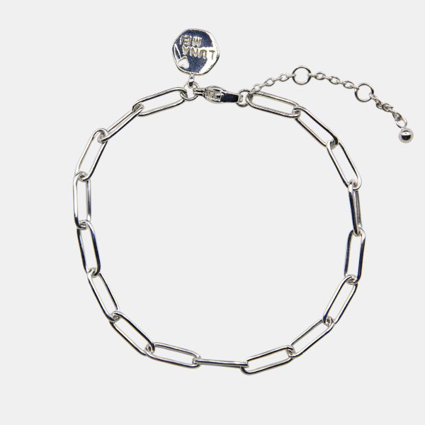 Paperclip charm bracelet Silver