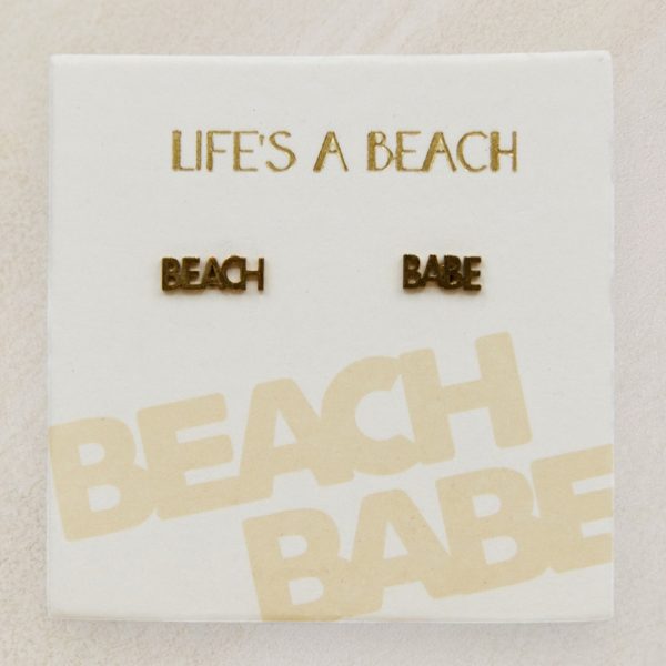 Beach Babe stud earrings in Gold