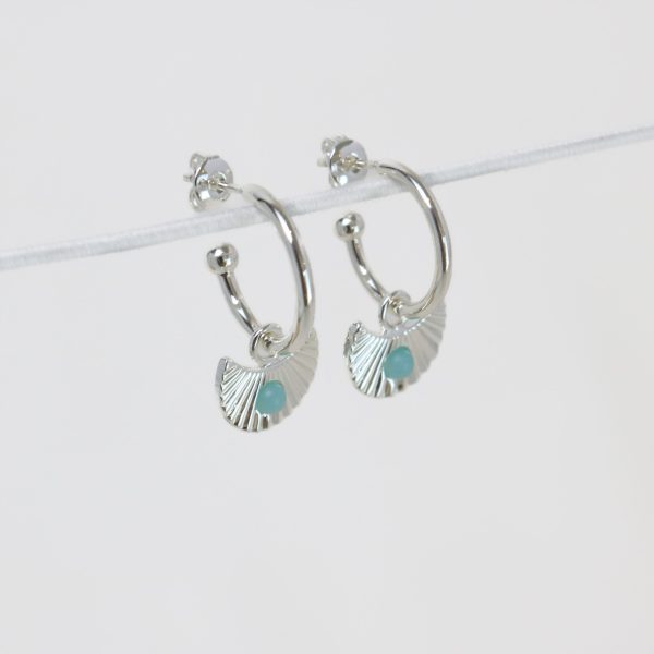 Moon Gazer Earrings Amazonite Silver