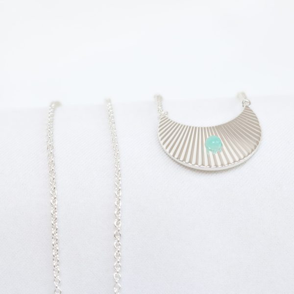 Moonbeams Necklace Silver Green Amazonite