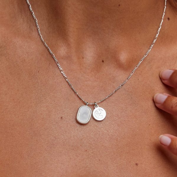 Moonstone Necklace Silver