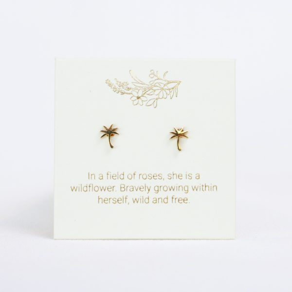 Palm Trees Earrings Gold