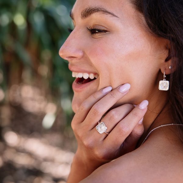 Passion Ring Silver and Sacred Earrings
