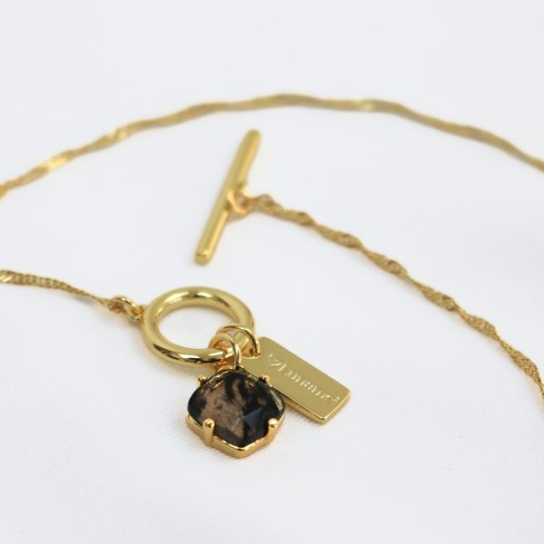 Pure Necklace with Herkimer Gold